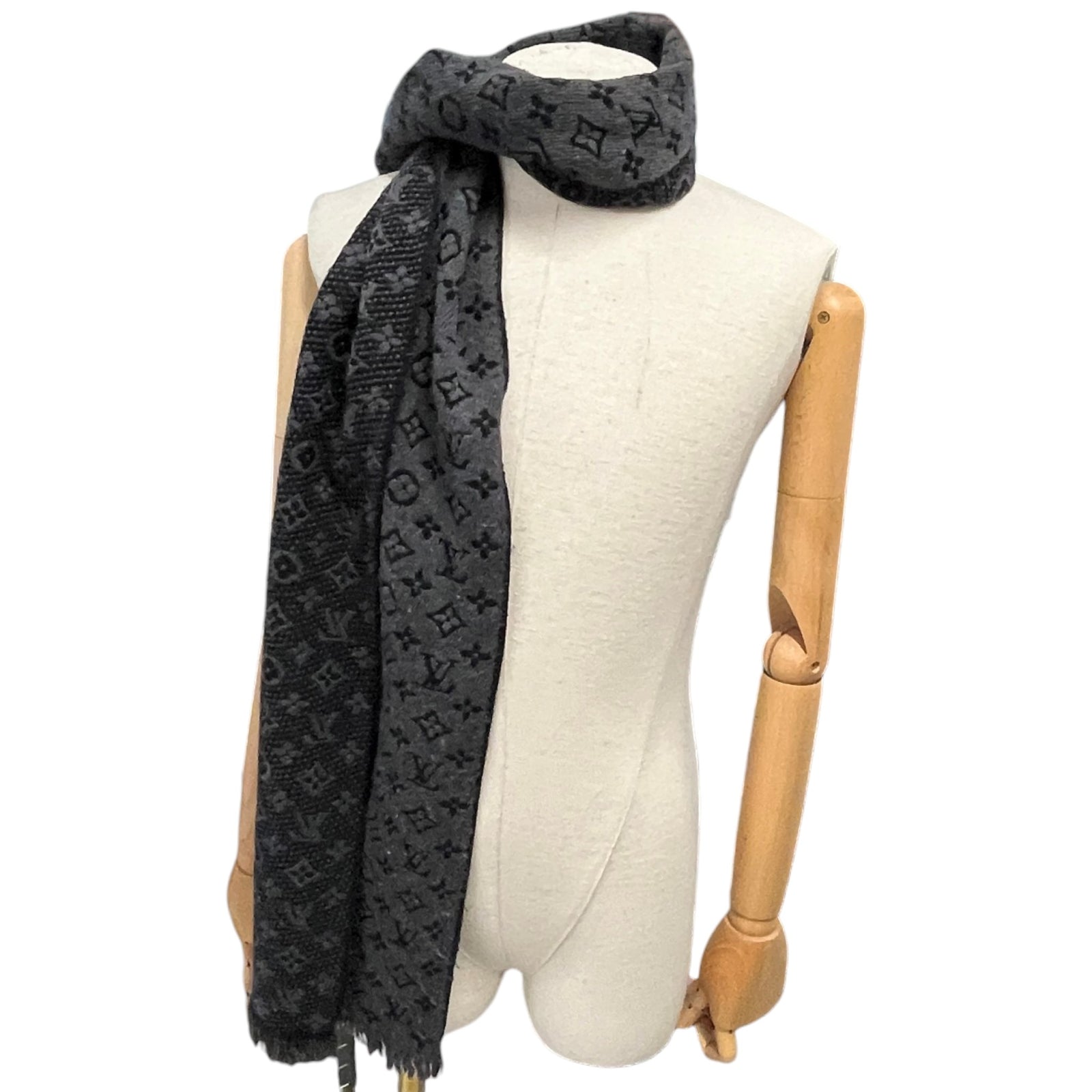 Men's Monogram Scarf Black - Photo 2