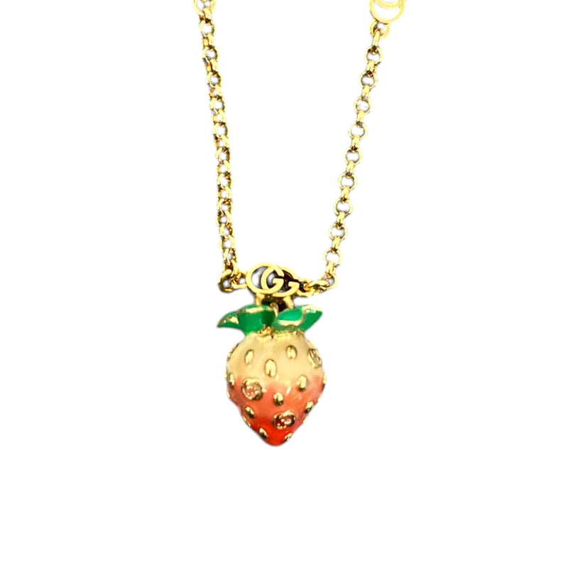 Women's Interlocking G Strawberry Charm Bracelet Gold