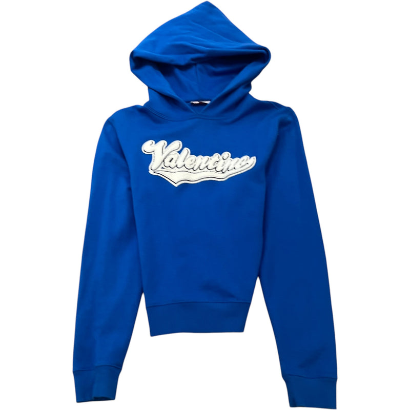 Men's Patch Logo Hoodie Blue Size M
