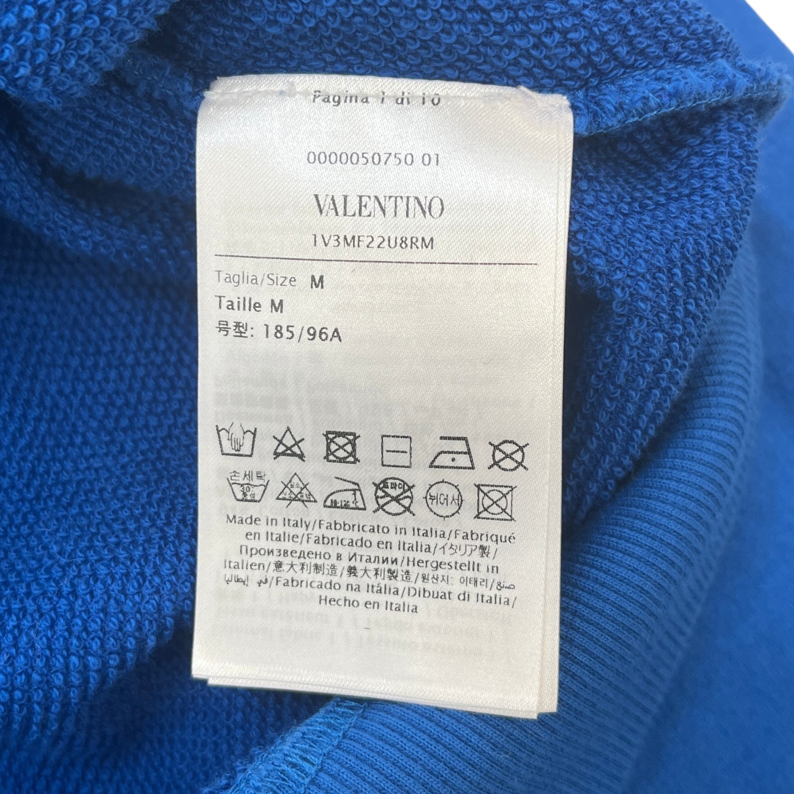 Men's Patch Logo Hoodie Blue Size M - Photo 7