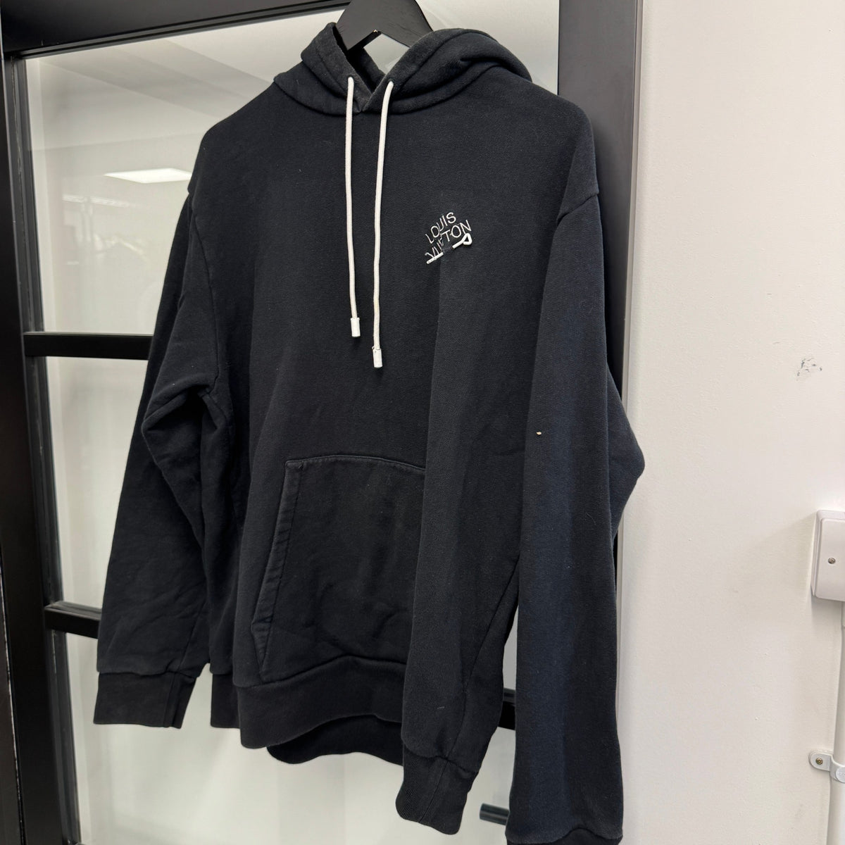 Men's Pin Signature Logoi Hoodie Black Size XL - Photo 7