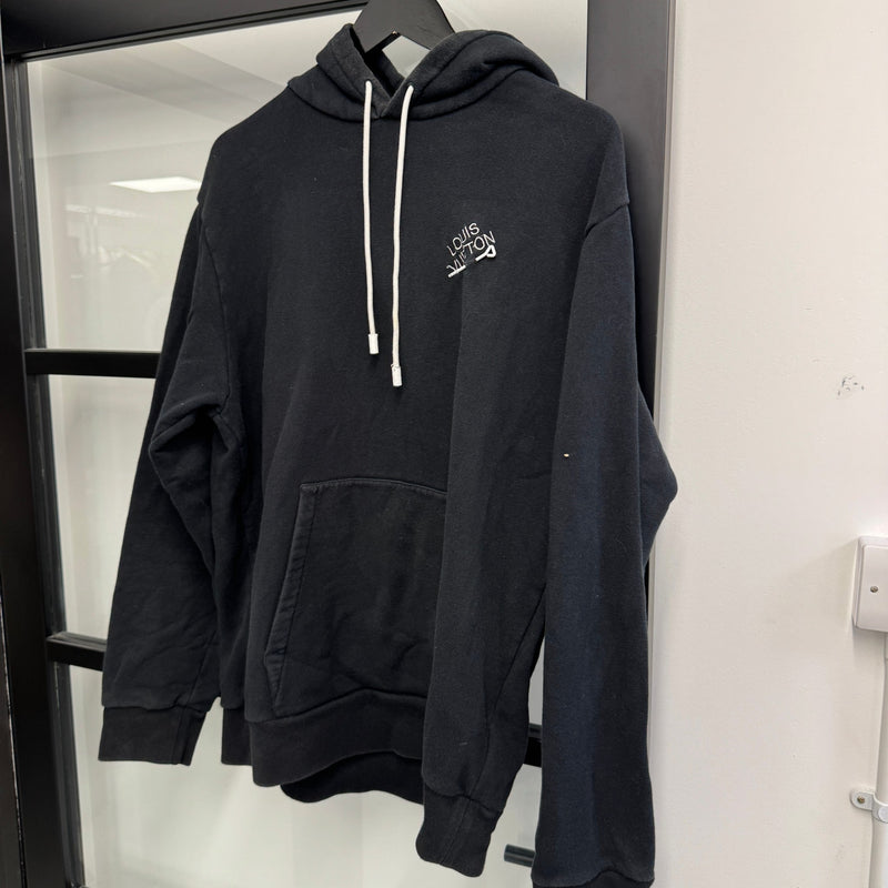 Men's Pin Signature Logoi Hoodie Black Size XL