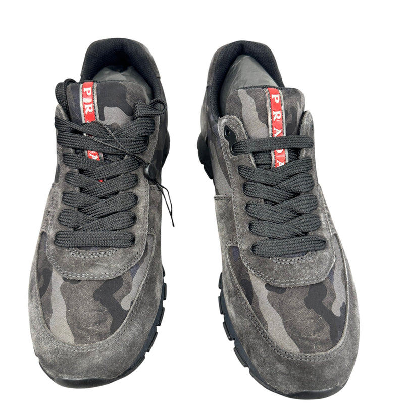 Men's Camo Runner Low Trainers Grey Size EU 40.5 / UK 6.5