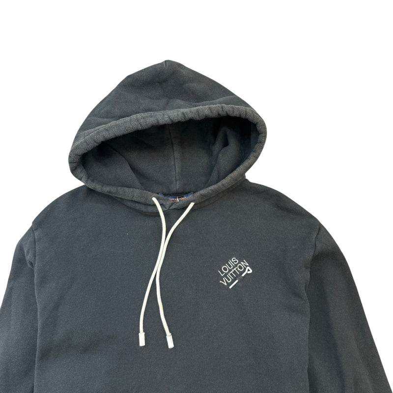 Men's Pin Signature Logoi Hoodie Black Size XL