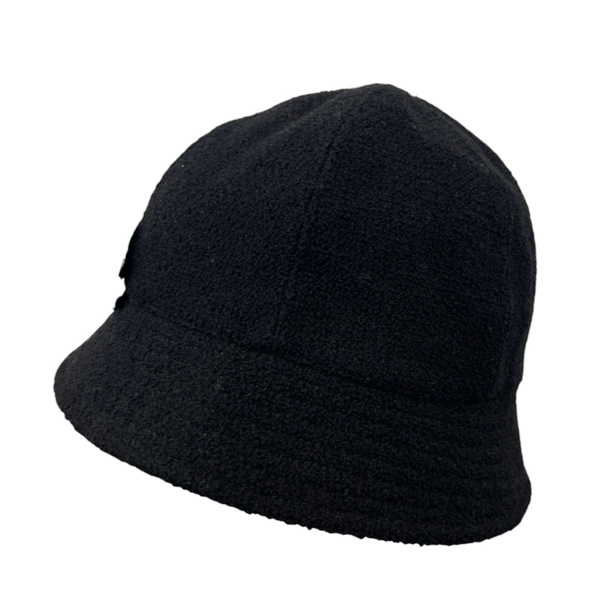 Women's Wool Metal Flower Bucket Hat Black Size L - Photo 5