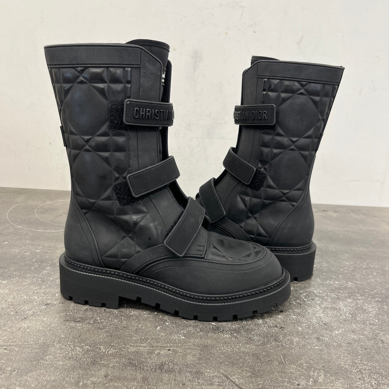 Women's Evolution Macro Cannage Strap Boots Black Size UK 4 / EU 37