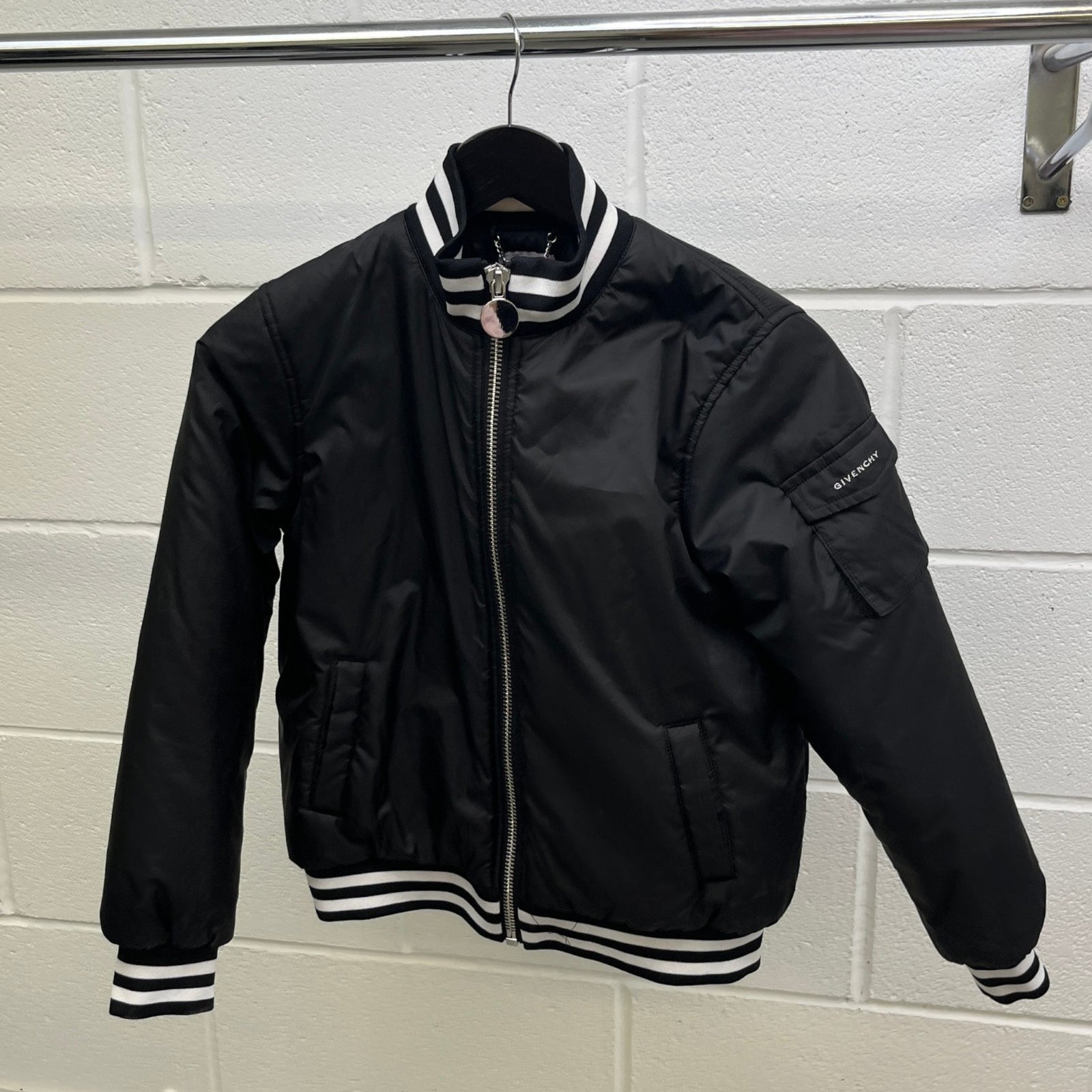 Boy's Applique Logo Bomber Jacket Black Size 12 years - Photo 11