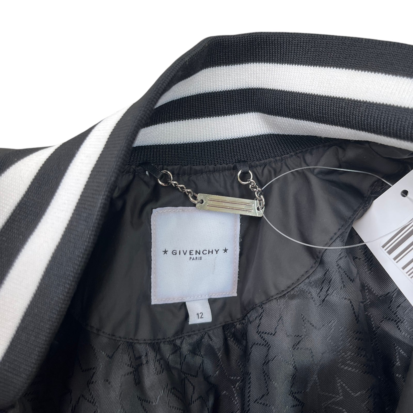 Boy's Applique Logo Bomber Jacket Black Size 12 years - Photo 7