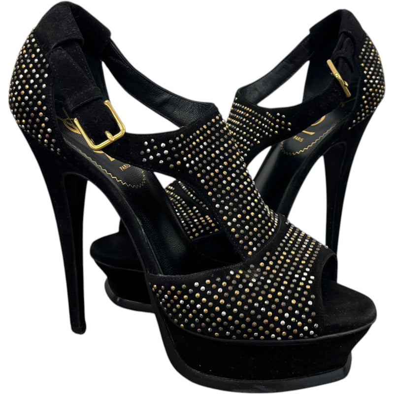 Women's Studded Tribute Platform Heels Black Size EU 38 / UK 5