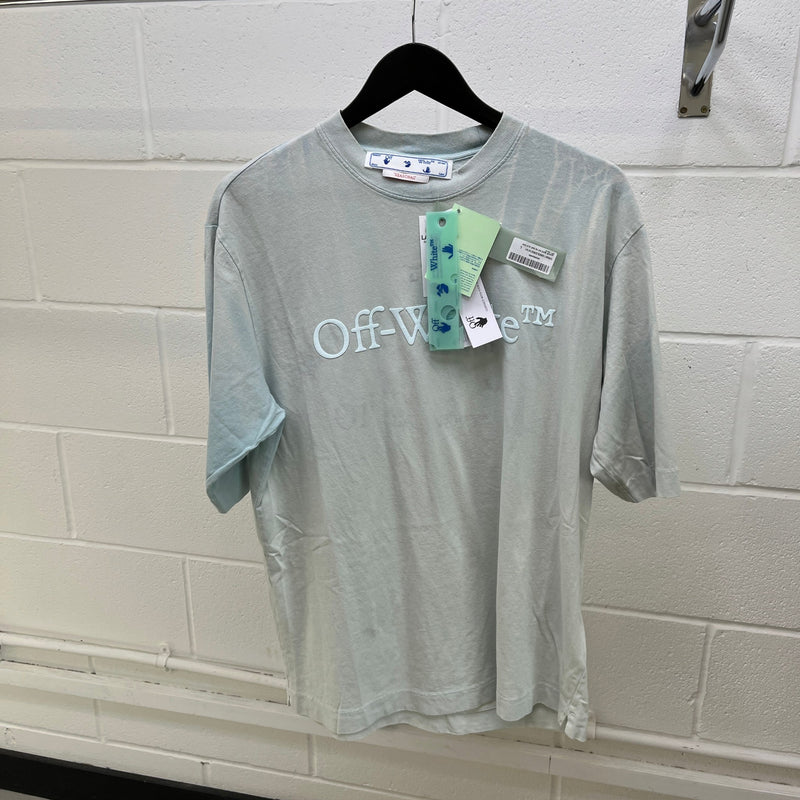 Men's Logo Print Laundry Skate T-Shirt Blue Size S