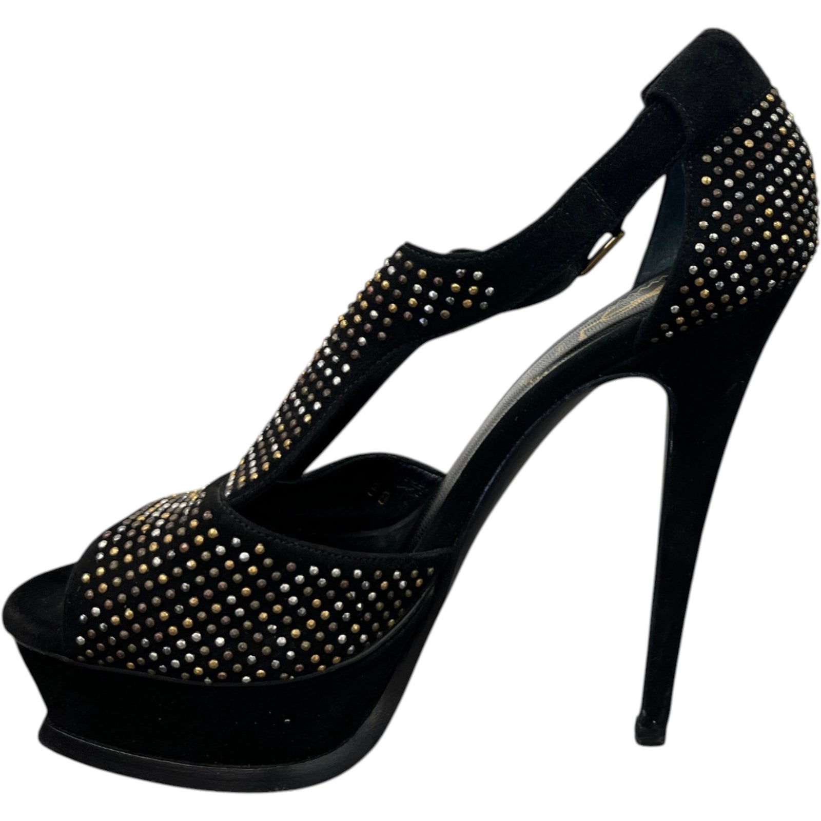 Women's Studded Tribute Platform Heels Black Size EU 38 / UK 5 - Photo 2