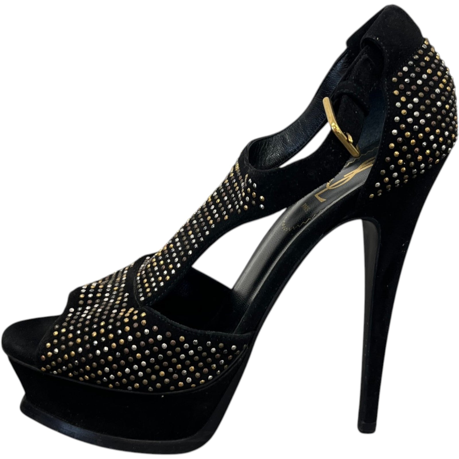 Women's Studded Tribute Platform Heels Black Size EU 38 / UK 5 - Photo 5