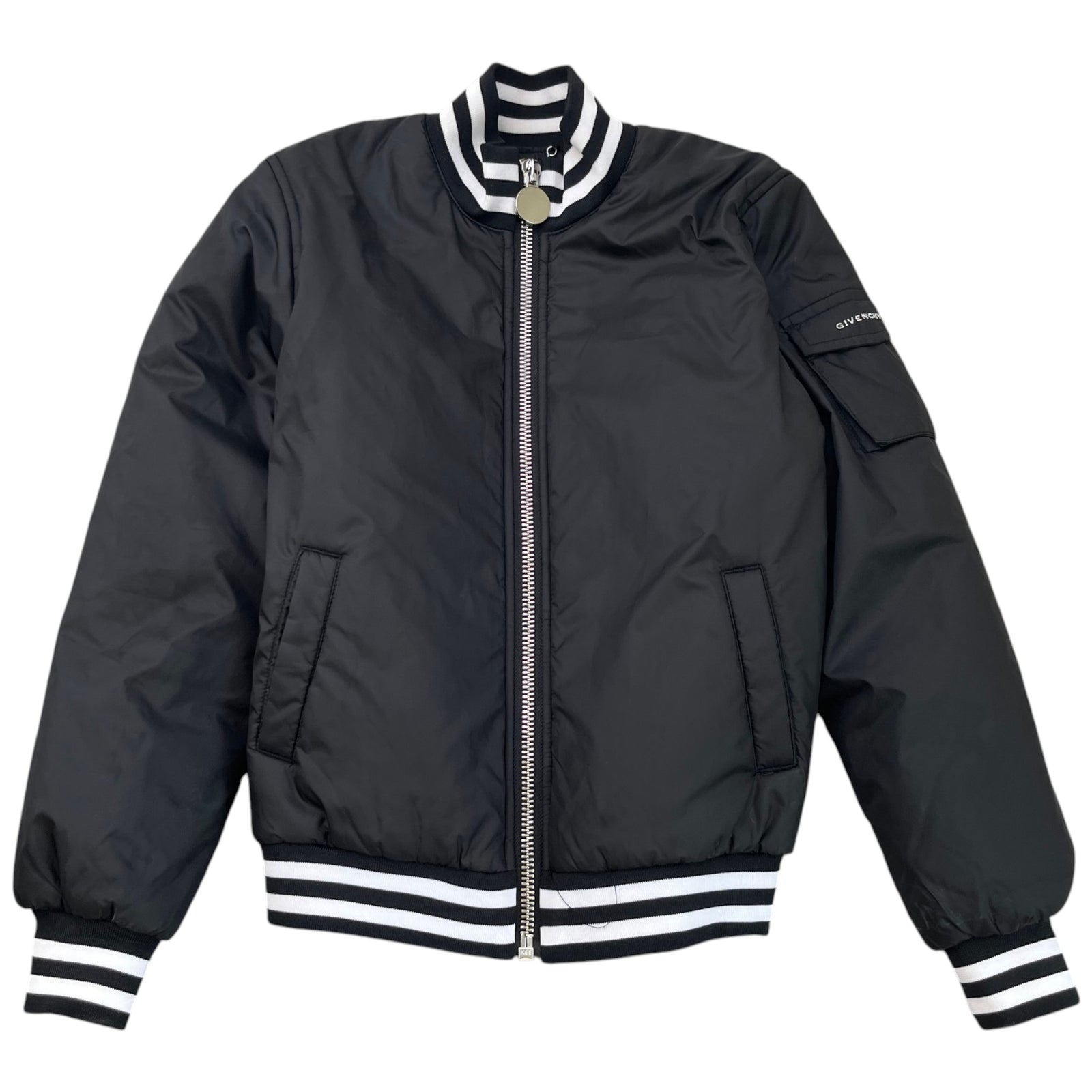 Boy's Applique Logo Bomber Jacket Black Size 12 years - Photo 1
