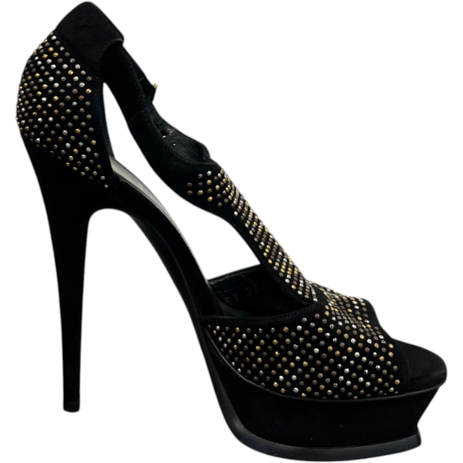 Women's Studded Tribute Platform Heels Black Size EU 38 / UK 5 - Photo 4