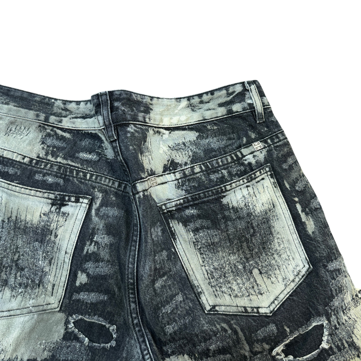 Men's Slim-Fit Distressed Bleached Jeans Grey Size L / W34 - Photo 4