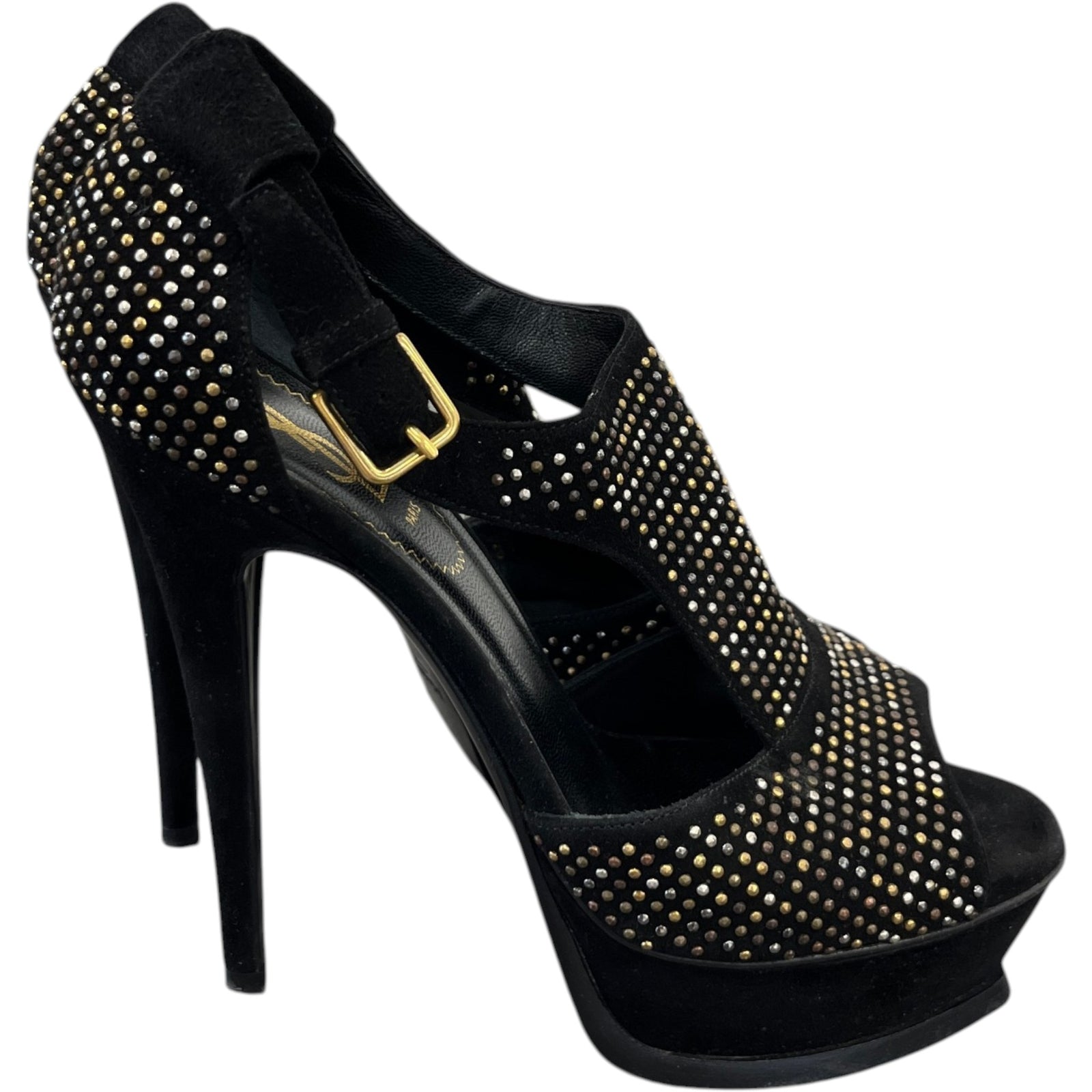 Women's Studded Tribute Platform Heels Black Size EU 38 / UK 5 - Photo 8