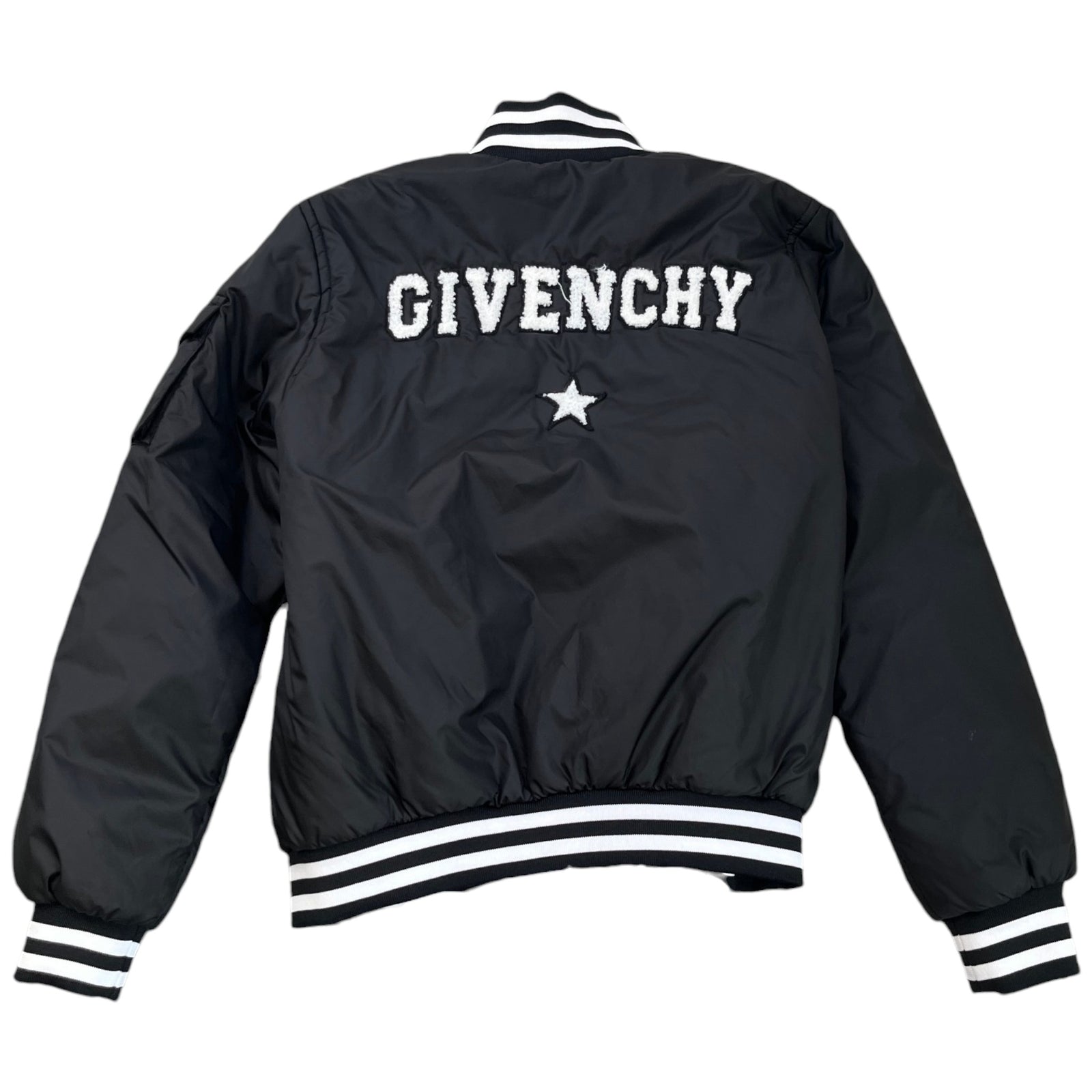 Boy's Applique Logo Bomber Jacket Black Size 12 years - Photo 2