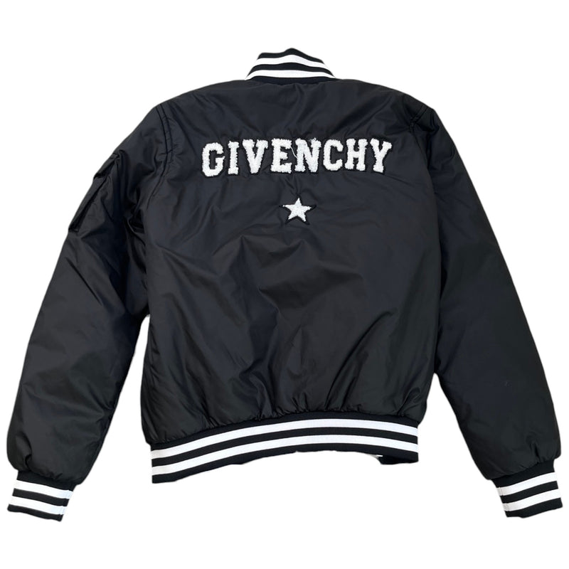 Boy's Applique Logo Bomber Jacket Black Size 12 years