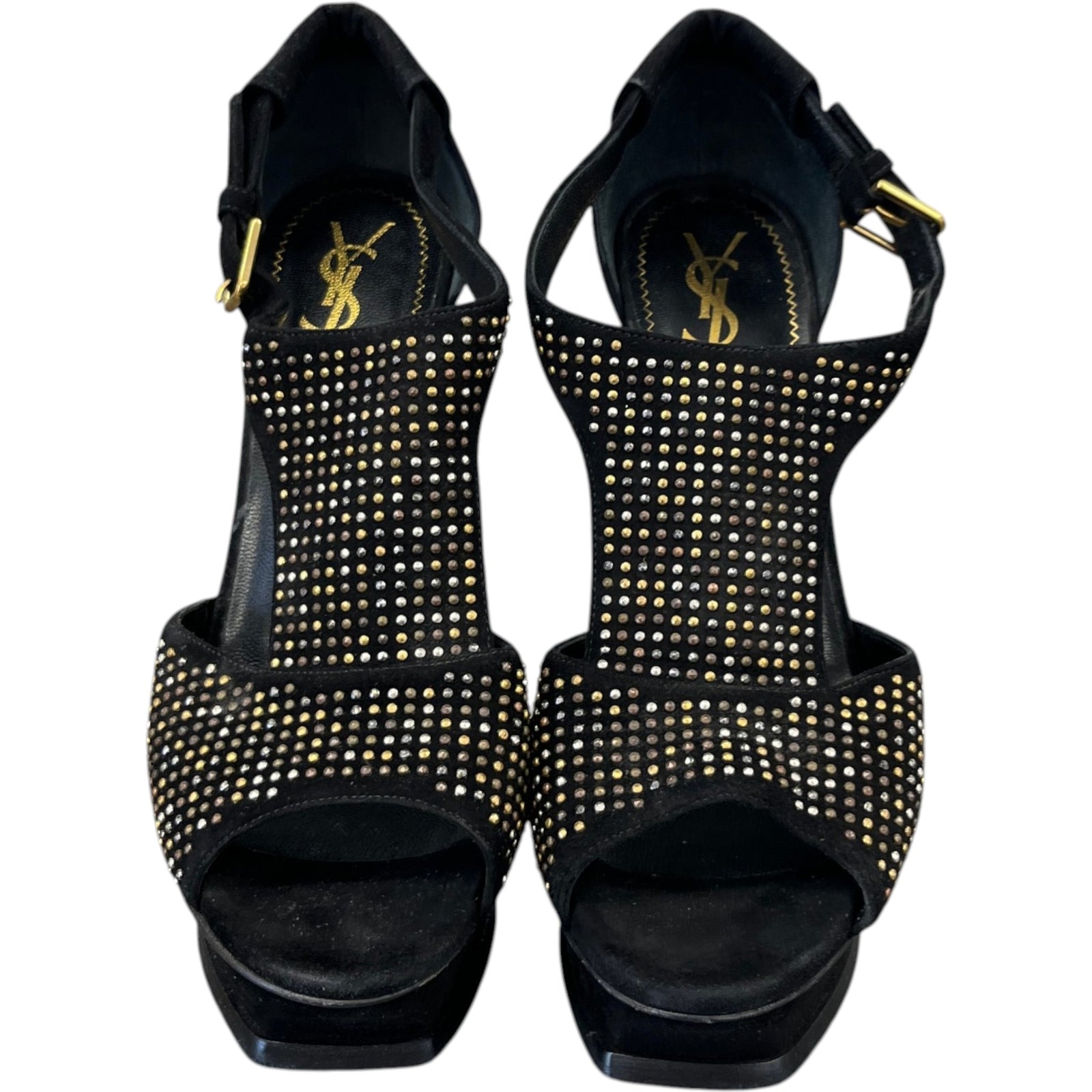Women's Studded Tribute Platform Heels Black Size EU 38 / UK 5 - Photo 6