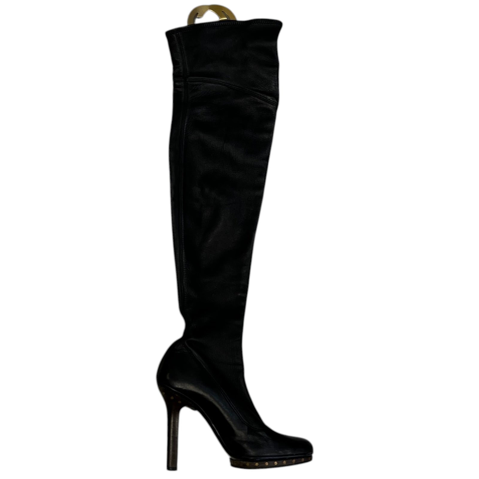 Women's Interlocking G Knee High Boots Black Size EU 37 / UK 4 - Photo 4