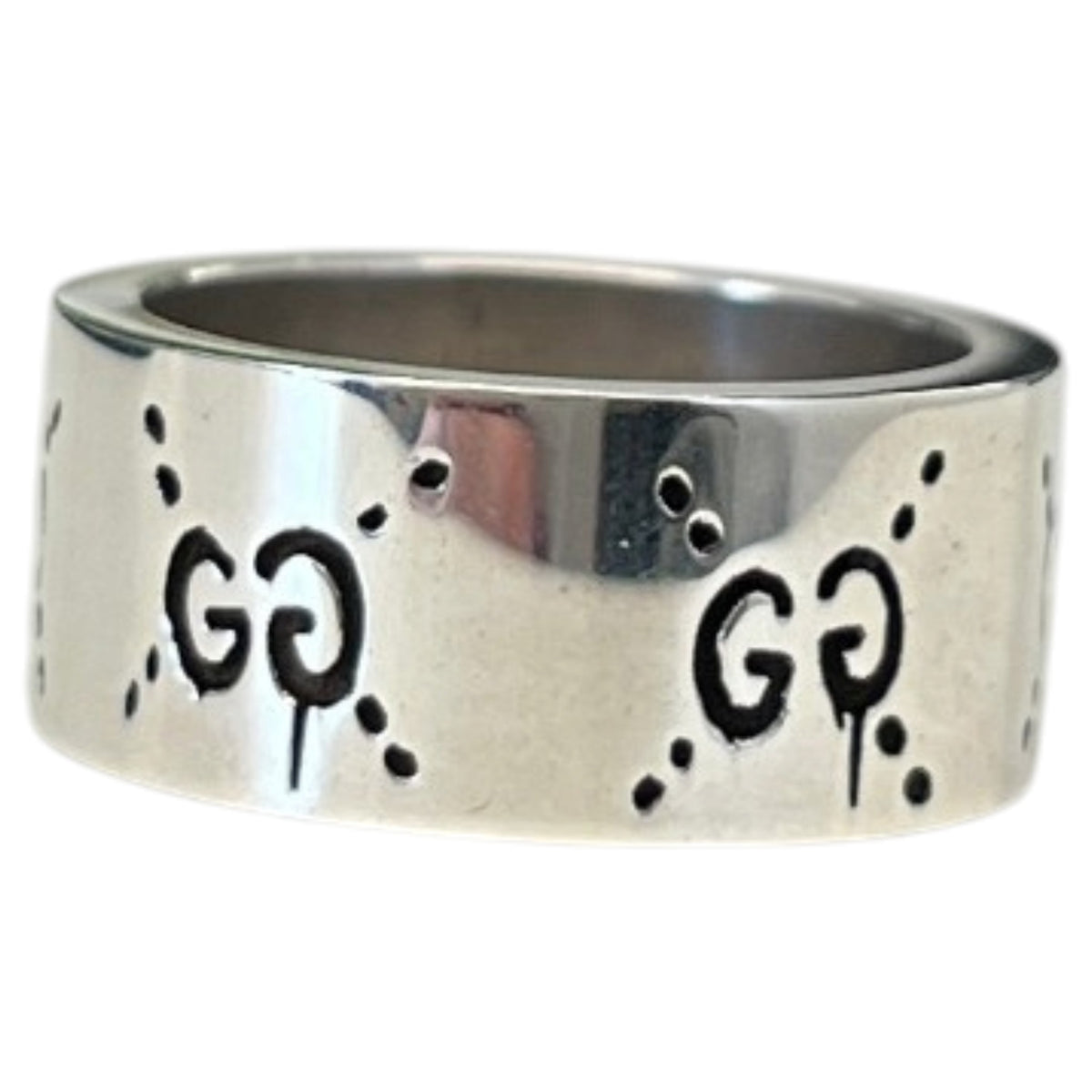 Women's Ghost Wide Ring Silver Size N - Photo 3