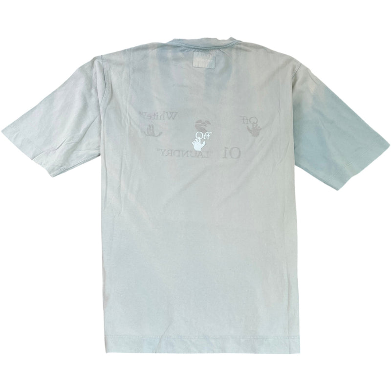 Men's Logo Print Laundry Skate T-Shirt Blue Size S
