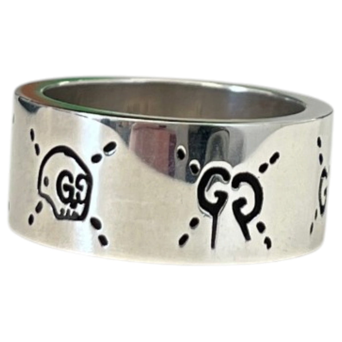 Women's Ghost Wide Ring Silver Size N - Photo 4