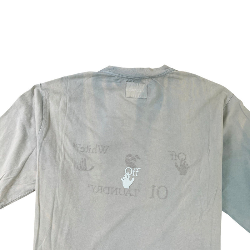 Men's Logo Print Laundry Skate T-Shirt Blue Size S