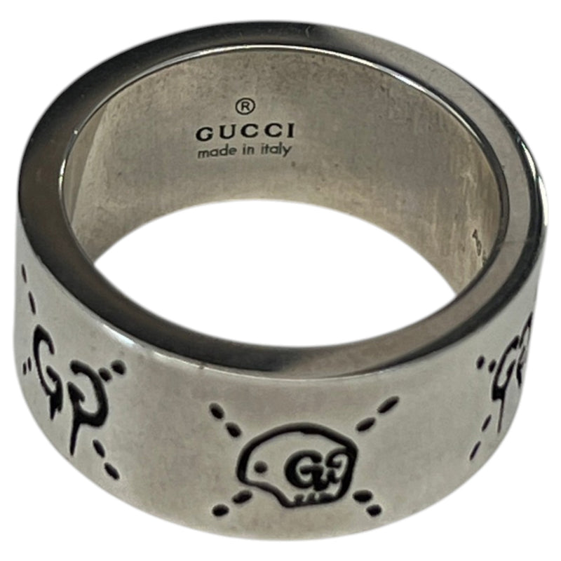 Women's Ghost Wide Ring Silver Size N