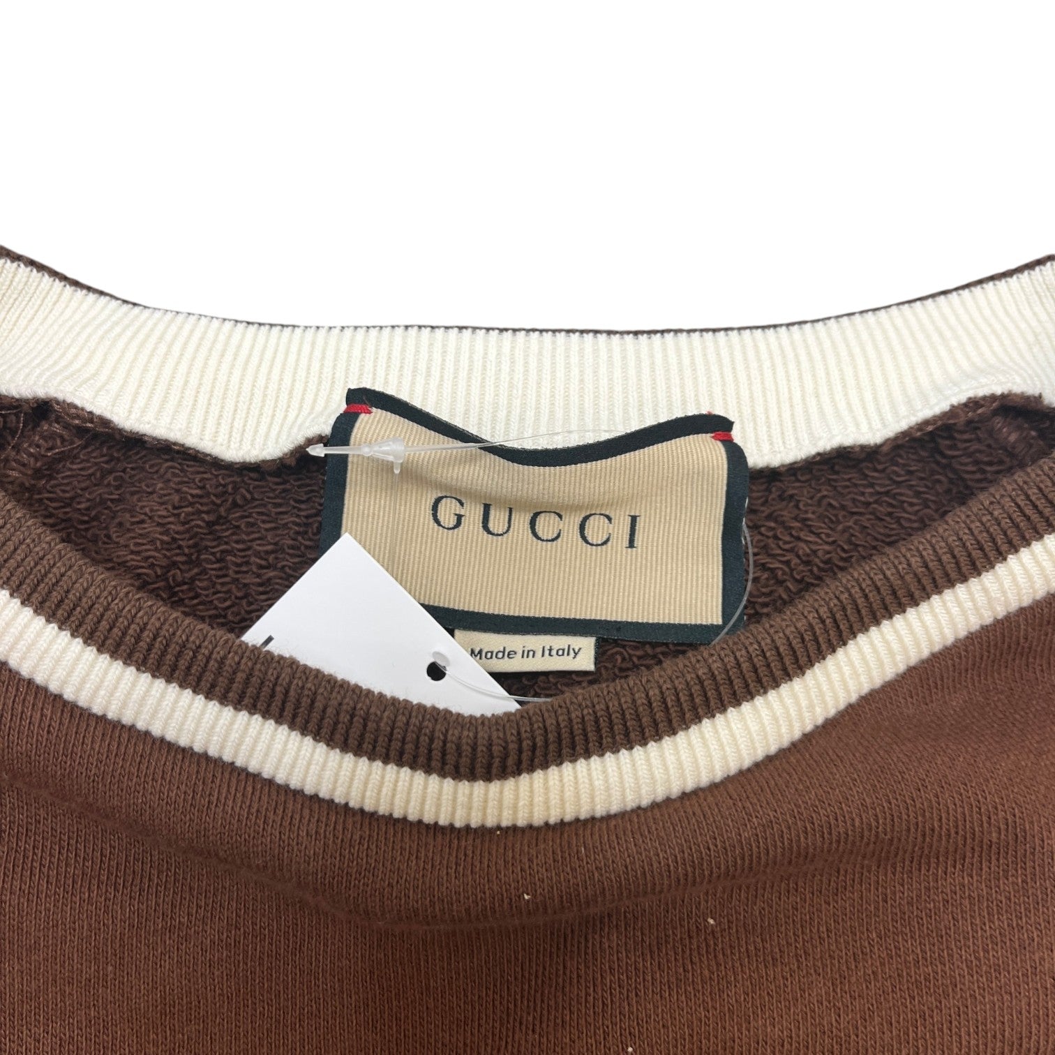 Men's Embroidered Logo Sweatshirt Brown Size XL - Photo 6