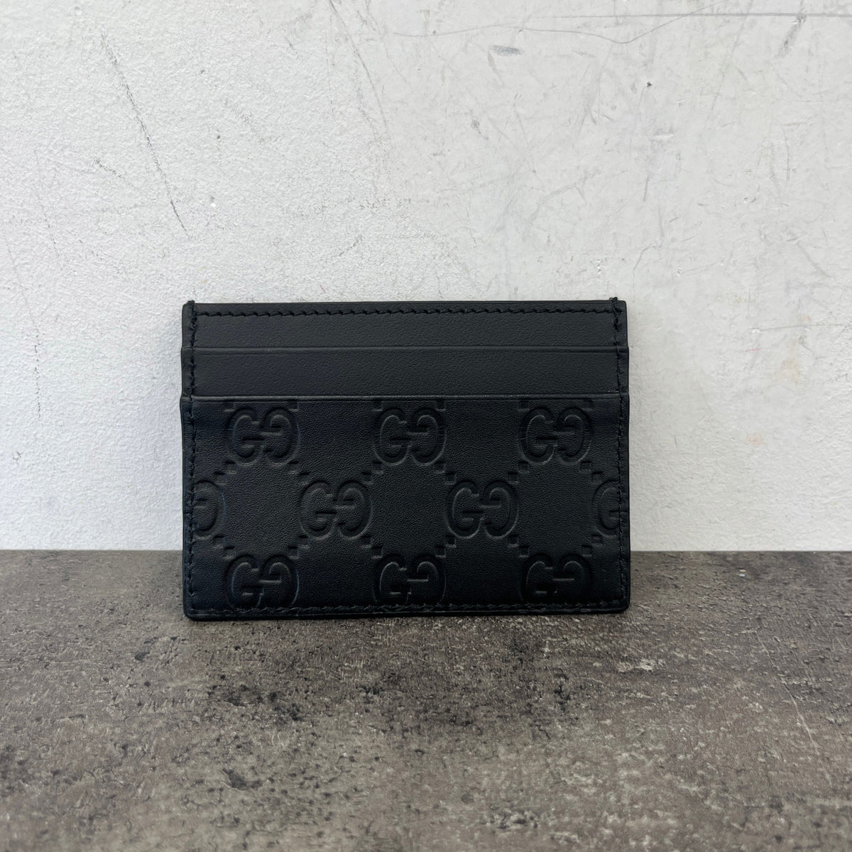 Men's GG Emblem Card Holder Black - Photo 9