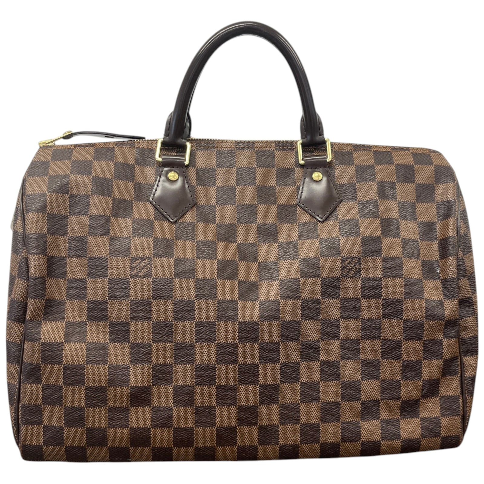 Women's Damier Ebene Speedy 35 Bag Brown - Photo 3