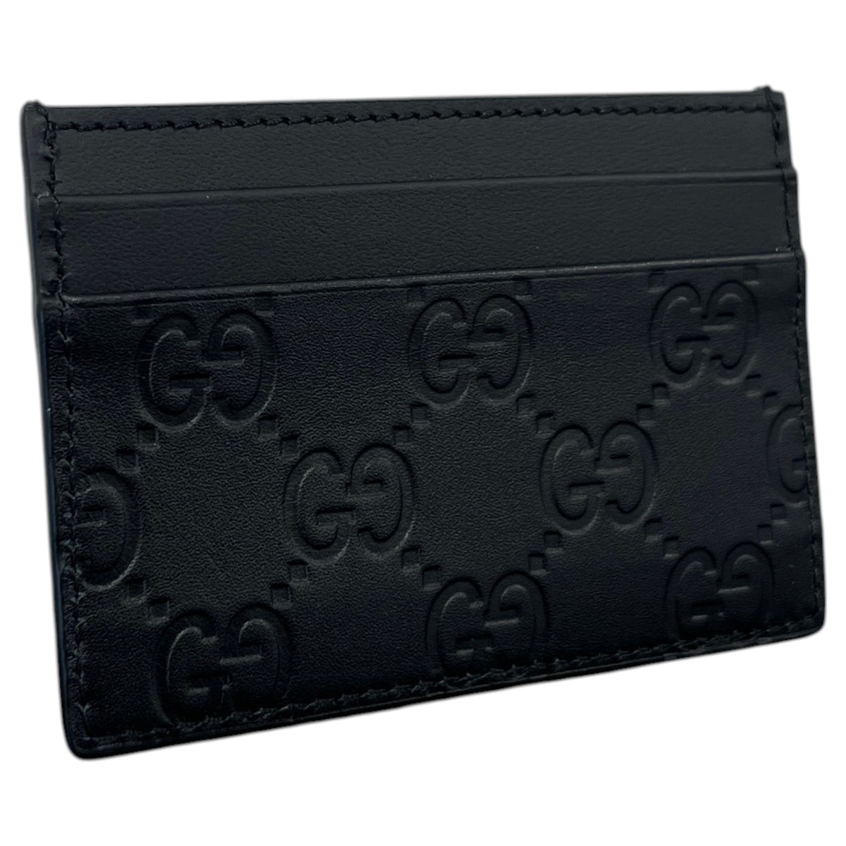 Men's GG Emblem Card Holder Black - Photo 3
