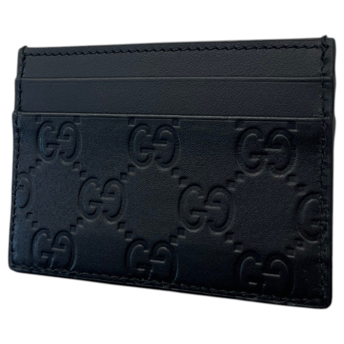 Men's GG Emblem Card Holder Black - Photo 4