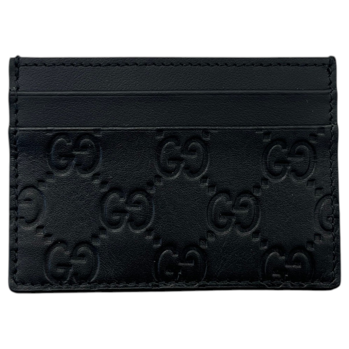 Men's GG Emblem Card Holder Black - Photo 2