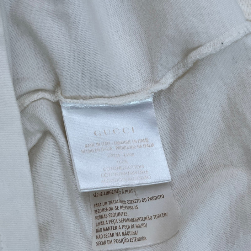 Men's Vintage Style Logo Print T-Shirt Cream Size M