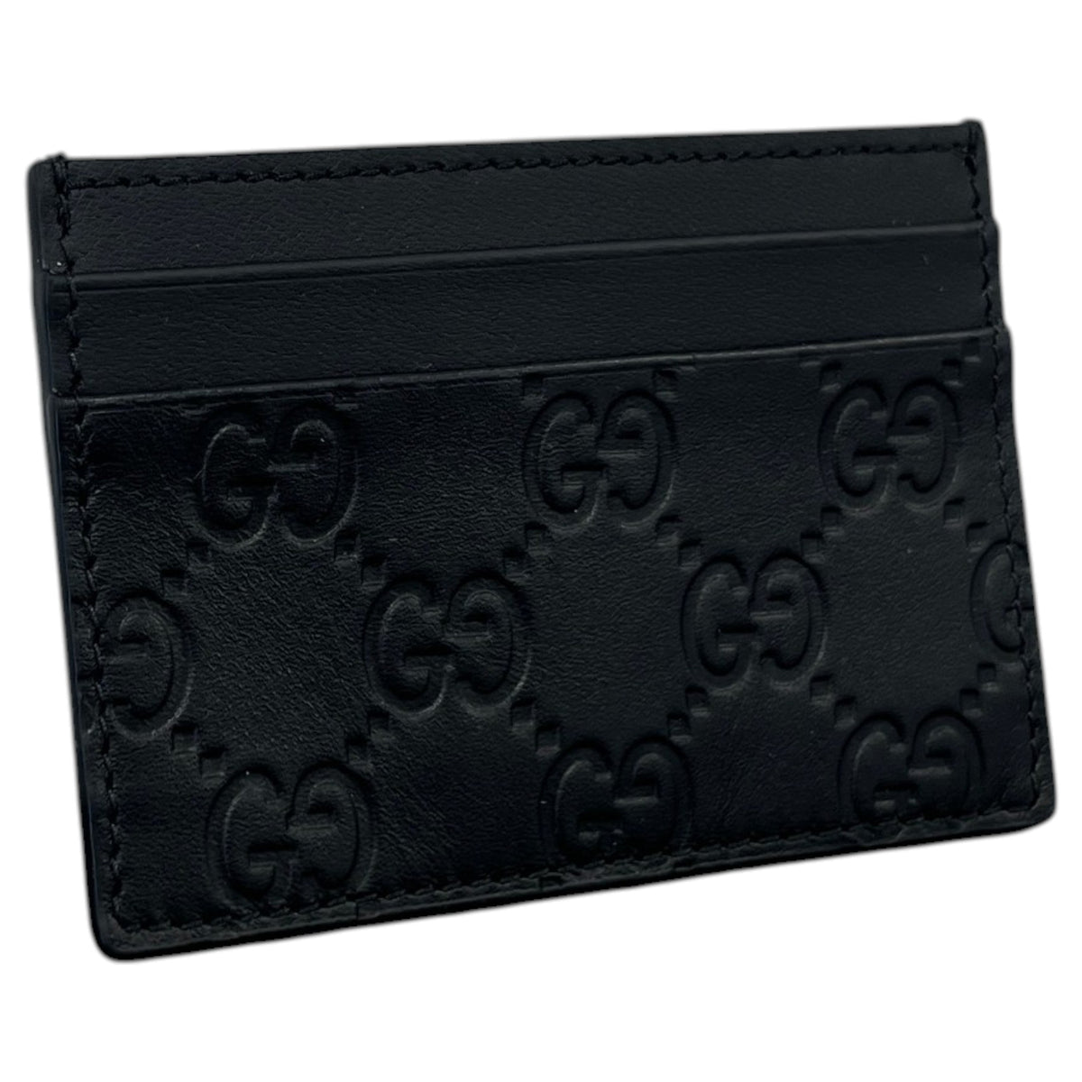 Men's GG Emblem Card Holder Black - Photo 5