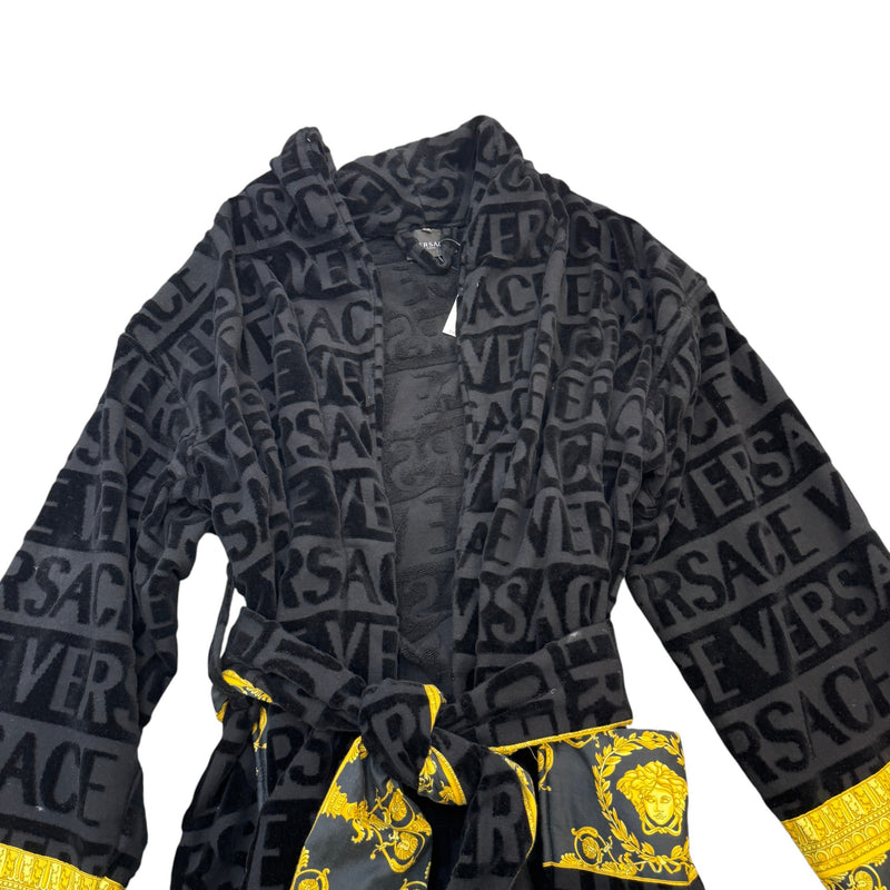 Men's I ♡ Baroque Bath Robe Black Size 3XL