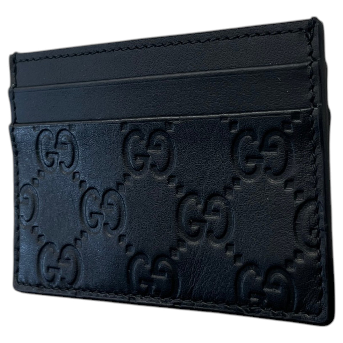 Men's GG Emblem Card Holder Black - Photo 6