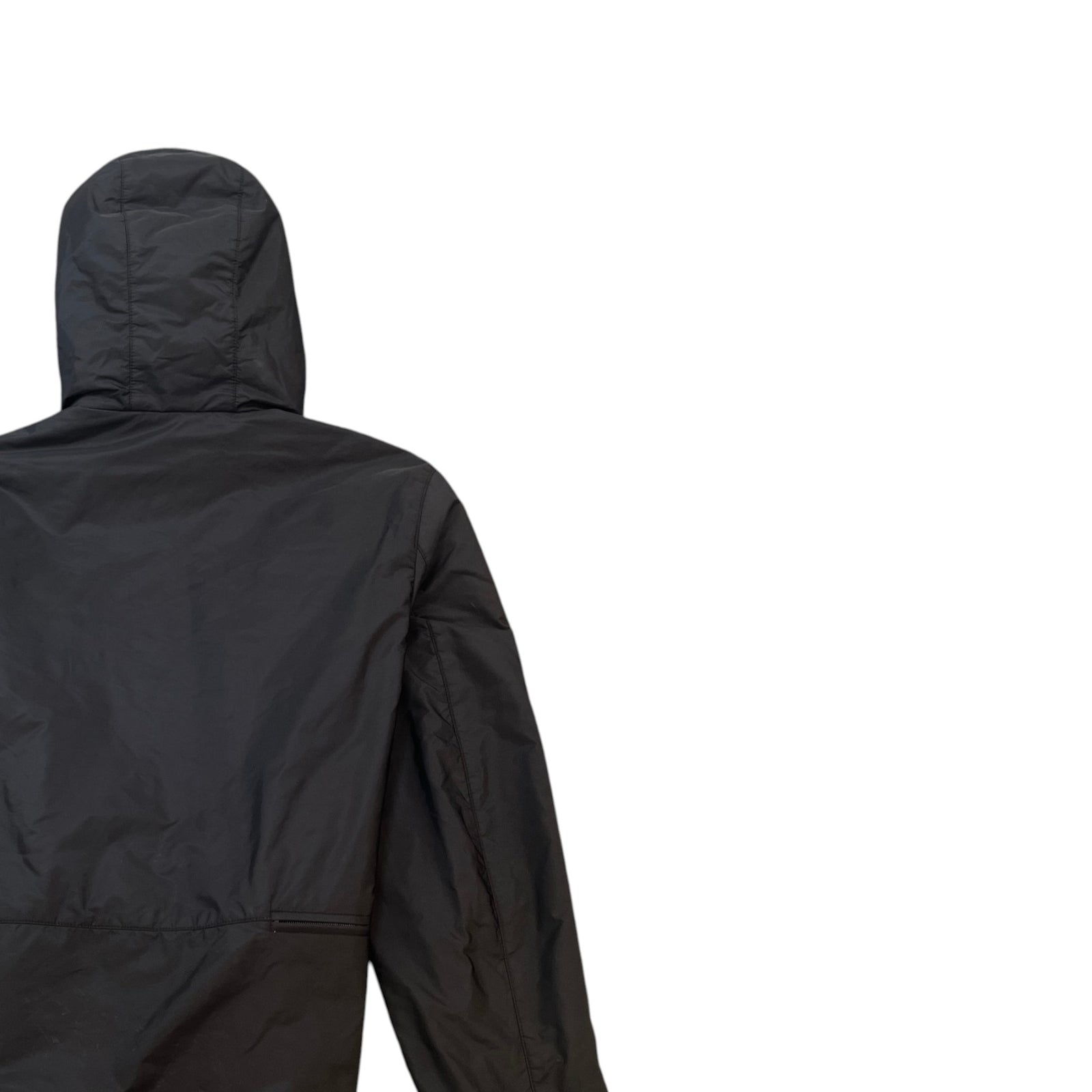 Men's Nylon Triangle Plaque Windbreaker Black Size S - Photo 4