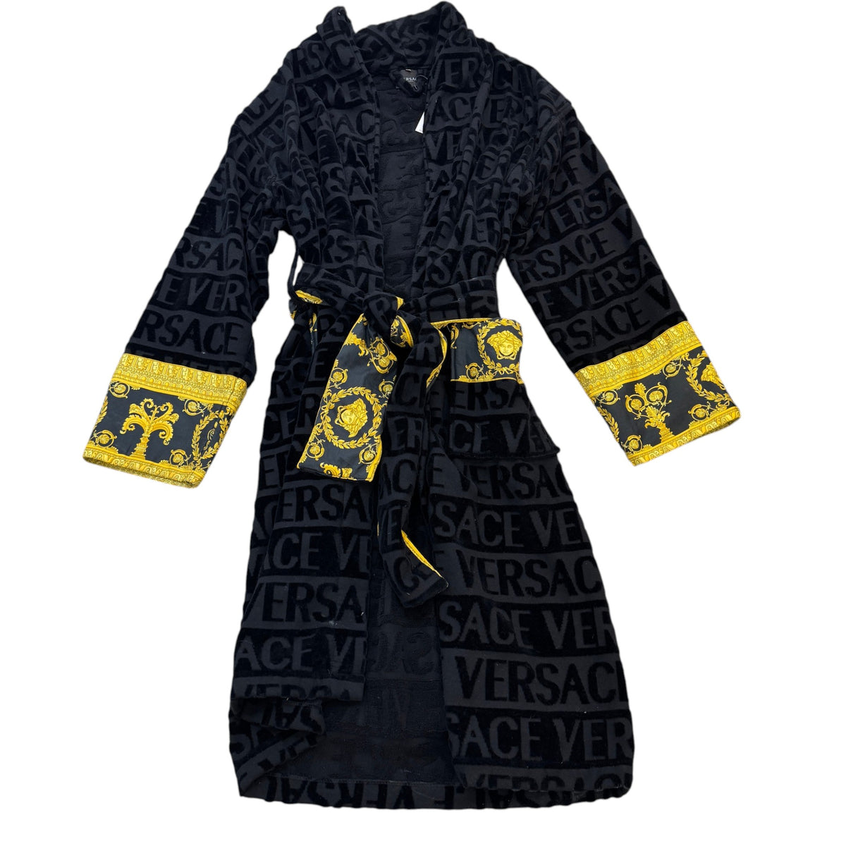 Men's I ♡ Baroque Bath Robe Black Size 3XL - Photo 1