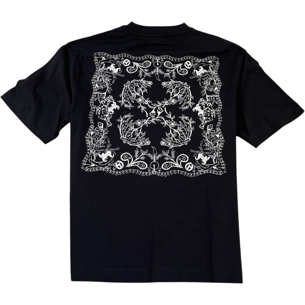 Men's Tattoo Bandana Arrow Embroidery T-Shirt Black Size S - Photo 2