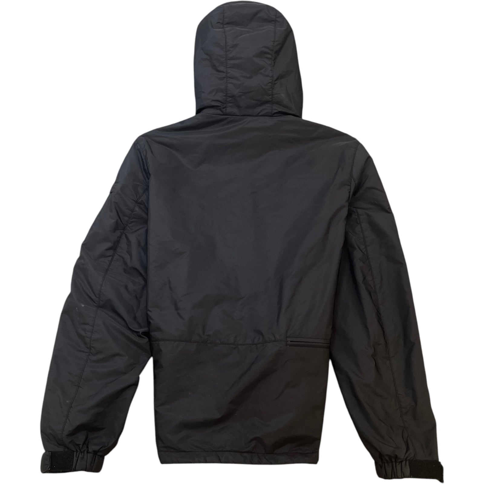 Men's Nylon Triangle Plaque Windbreaker Black Size S - Photo 2