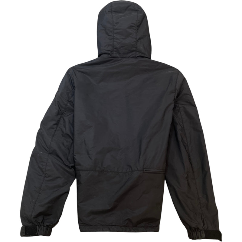 Men's Nylon Triangle Plaque Windbreaker Black Size S