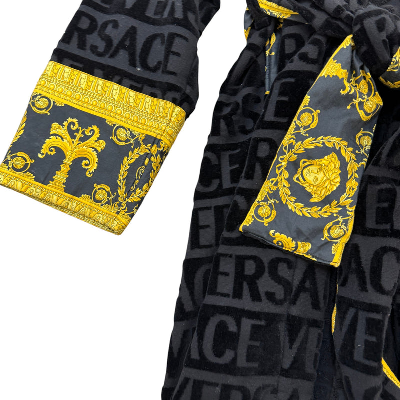 Men's I ♡ Baroque Bath Robe Black Size 3XL