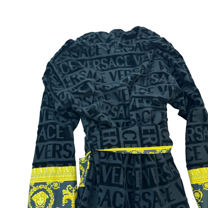 Men's I ♡ Baroque Bath Robe Black Size 3XL