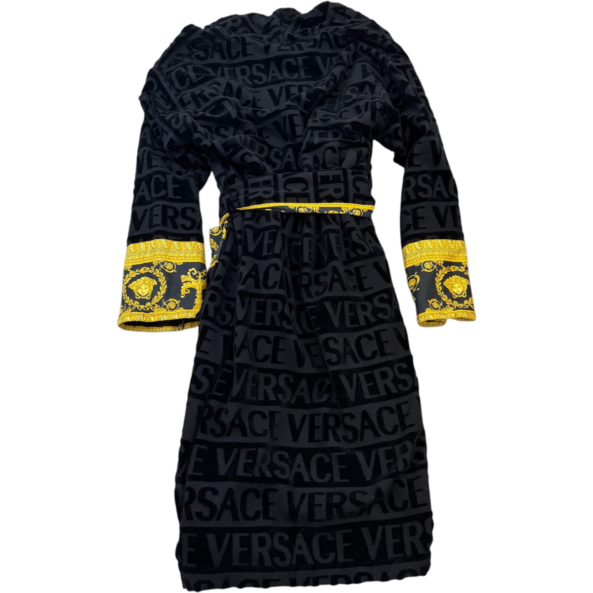 Men's I ♡ Baroque Bath Robe Black Size 3XL - Photo 2