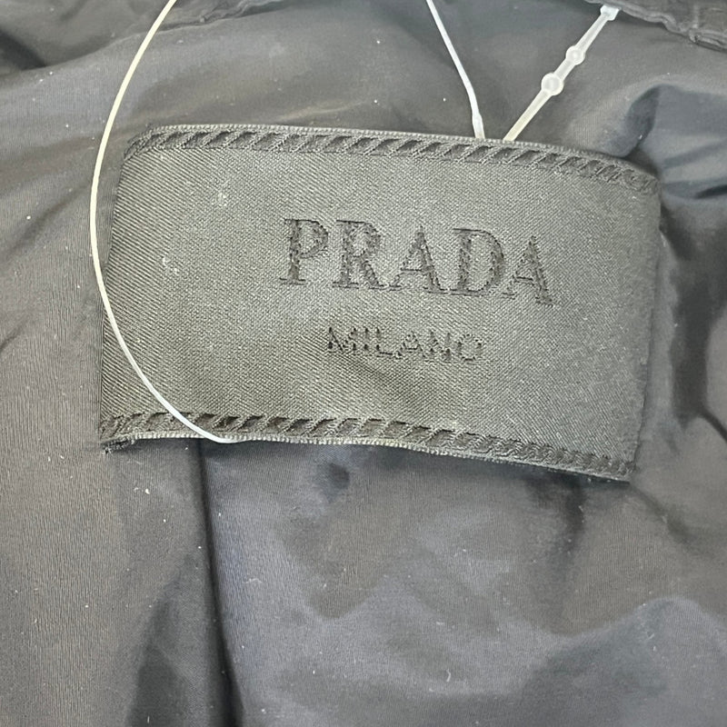 Men's Nylon Triangle Plaque Windbreaker Black Size S
