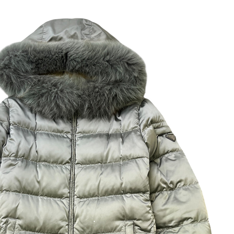 Women's Plaque Logo Size It 46 / Uk 14 Down Jacket Green Size XL