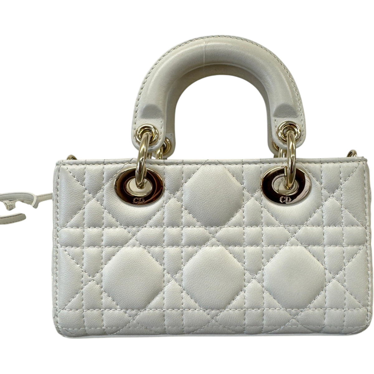 Women's Lady D-Joy Micro Latte Cannage Handbag Cream - Photo 2